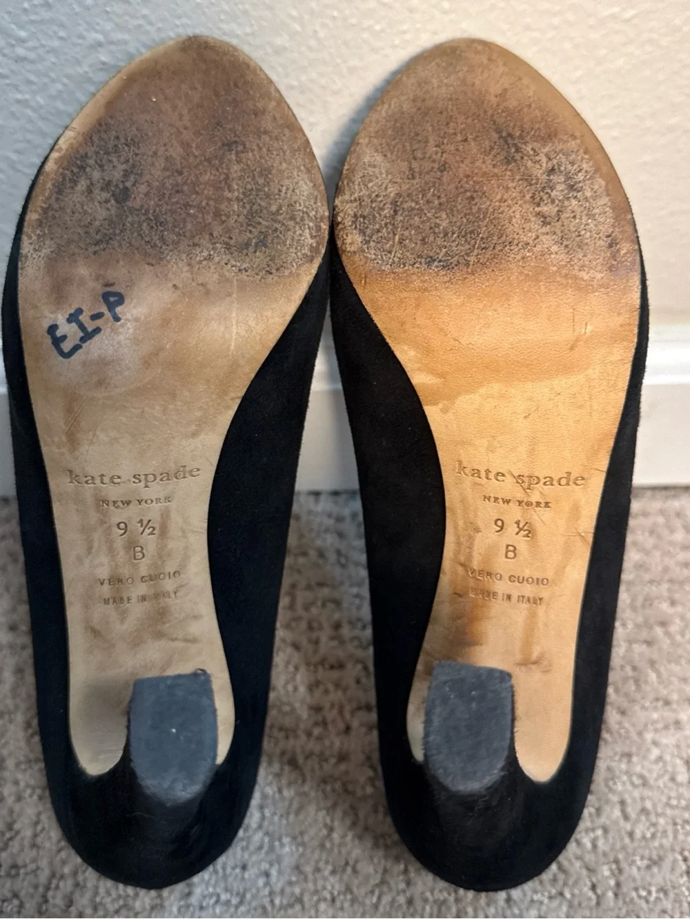 Kate Spade Black Suede High Heel Pumps